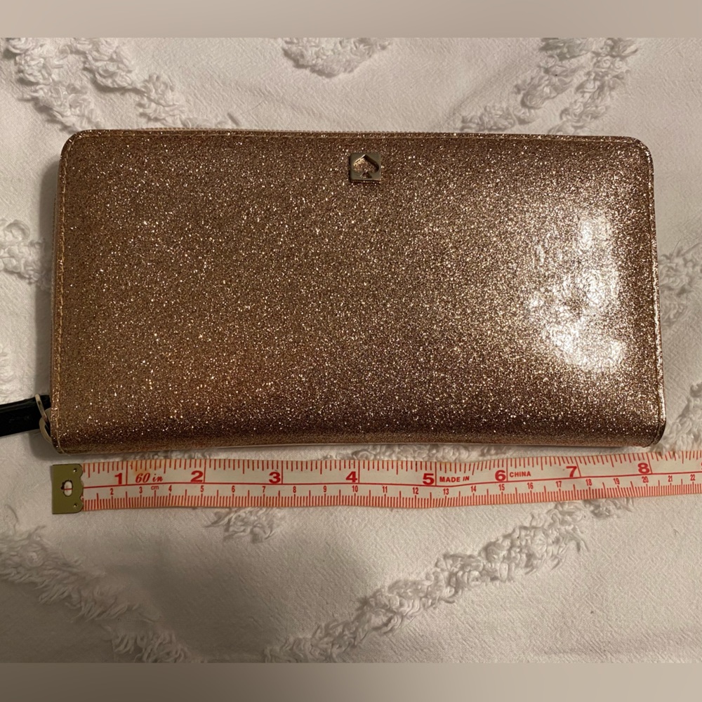 Kate Spade Rose Gold Glitter Wallet - Picture 10 of 12